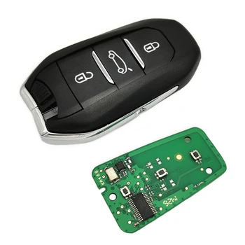 Datong Svetovni Avto Daljinski Ključ Za Peugeot 208 308 3008 508 5008 Smart Control Vstop brez ključa Zamenjajte Avto Ključ 433.92 FSK 4A 46 Čip
