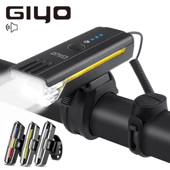 GIYO Rog / Svetilka za Kolo MTB Cesti Svetlobo Kolo Spredaj Zadaj Luč Kolesarska Oprema USB Polnilna Led Kolo Svetlobe