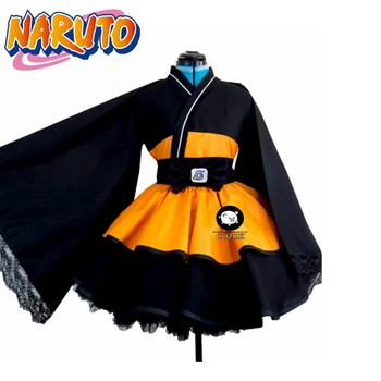 5 Slog Naruto: Shippuden Kostume NARUTO, Naruto Uzumaki Lolita Krila Lolita Kimono Obleko Anime Cosplay Ženske Stranka Enotna