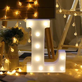 Črka abecede Lučka LED Belo Svetlobo Up Dekoracijo Predlaga Simbol svate Okno osvetlitev Zaslona Zakonske zveze Predlog Orodje