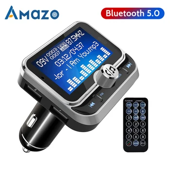 1.8-Palčni LCD zaslon, FM Oddajnik Bluetooth Car MP3 Player za Prostoročno uporabo Brezžične Transmiter Radijski Adapter USB Avto Polnilec Daljinski upravljalnik