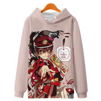Wc Zavezuje Hanako Kun Hoodie 3D Tiskanih Obleke, Ženske Modni Stripe Majica Fantje Dekleta Anime Hoodie visoke kakovosti Coats