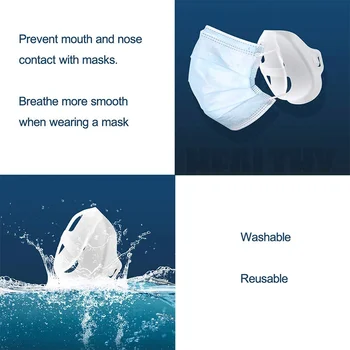 Maska nosilec 3D Večkratno uporabo Dihanje Šminka Varstvo Stojalo Notranjo Podporo Nos Povečanje manevrskega Prostora Usta Imetniki