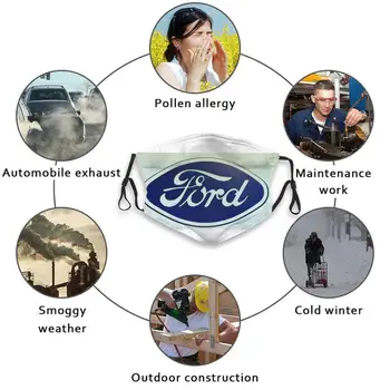 Stare Retro Ford Logotip Polovico Obraza Za Moške, Ženske, Dame Diy Maske Logotip Avtomobilov, Avtomobilskih Retro Klasična Letnik