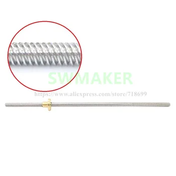 SWMAKER T8*2 privede vijak 375 mm / 570mm vodi trapezno vijak& medenina, Baker matico, vijak palica za Reprap Prusa 3D tiskalnik