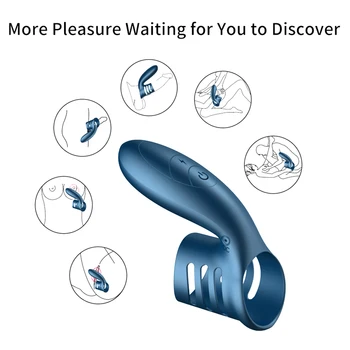 Moški Spolni Penis Prstan Erotične Igrače, Trak-on Rokav Spol moški Obroči Klitoris Spodbujanje seks Odraslih izdelek Obroč Vibrator Petelin Kletko
