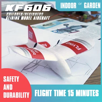 KF606 RC Letalo, ki Plujejo pod Zaprtih Mini Letalo EPP Pene Padalo Prilagodljivost 2.4 G 2CH Graditi v Žiro RC Letalo Igrače Otroci 2019 Darila