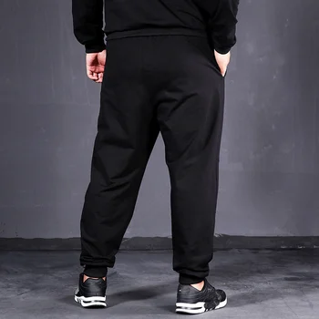 Visoka kakovost jeseni moških sweatpants športne hlače plus velikost 7XL 8XL 9XL 10XL oversize hlače črne preprost 150 KG 58 60 62 66 68 70