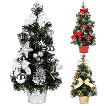 40 CM Visok Baterije Božično Drevo Pogon Luksuzni Namizni Božično Drevo, Viseče Dekoracije Pine Tree (Baterije Niso Vključene)