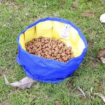 Zložljivi pes vodo skledo hrane, skladiščenje vrečka za hišne živali prigrizek pladenj pijačo nepremočljiva tkanina oxford Potovanja, Kampiranje Hrane Podajalnik