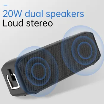 20 W High Power Prenosni Bluetooth Zvočnik Stereo AUX Glasbe Subwoofer Brezžični Boombox Računalnik, Zvočniki Caixa De Som Portatil