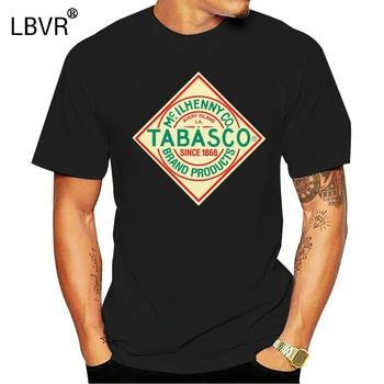Tabasco T-Shirt Moda za Moške Kratke Rokave Bombaž Vrhovi Oblačila Rdeče