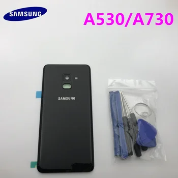 Novi Originalni Zadnji pokrov Baterije Za Samsung Galaxy A8 A530 A530F A730 A730F 2018 Nazaj Steklo Ohišje Pokrov z Logotipom+Nalepka+orodja