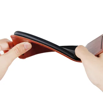 Za Sony Xperia XA1 Plus xa2 XA2 Ultra XA2 Plus Retro Usnje + Silikonski Magnetni Navpično Flip Primeru mobilnega Telefona Vrečko