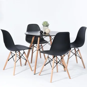 Preprost mizico Skandinavski slog mizico sodobne ustvarjalne okrogla miza domači dnevni sobi masivnega lesa jedilno mizo HWC