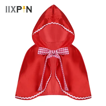 IIXPIN Dekleta Hooded Plašč Cape Halloween Cosplay Stranka Kostum Obleko Gor Hooded Plašč Baby Malo Dekleta Red Riding Hood rollin