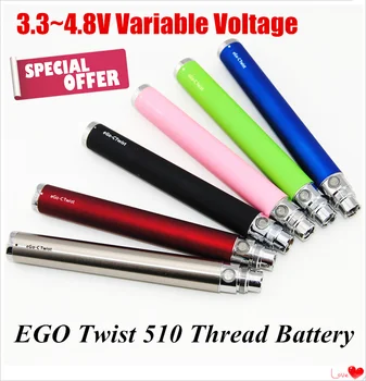 5Pcs/veliko ego-C twist elektronska cigareta ego twist spremenljivo napetost baterije za evod MT3 t2 ego CE4 ce5 H2 Atomizerji Kit