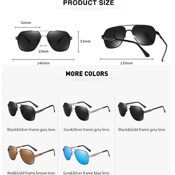 LongKeeper Moške Polarizirana sončna Očala blagovne Znamke Oblikovalec Pilot Moško Kovinski Okvir sončna Očala Vožnje Očala Za Moške UV Visoke Kakovosti