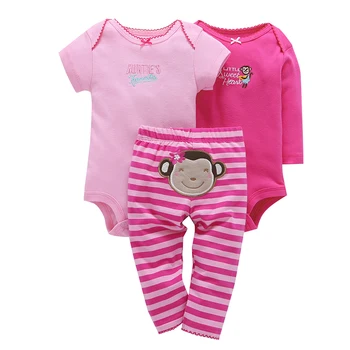 Dojenček fant dekle oblačila, ki moda 2020 novorojenega dojenčka oblačila risanka živali tiskanja dolg rokav romper+hlače pomlad poletje obleko