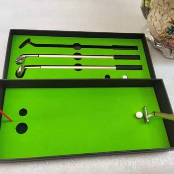 Golf Peresa Nastavite Mini Namizni Golf Žogo Pero Darilni Set z Zastavo Kemični svinčniki 2 Kroglice DU55