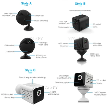 Novi Mini Wifi Kamera 1080P Gizli Dejanje IP Video Kamera Brezžična Nočno Vizijo Majhno Telo Mikro Camaras Podporo Skrite SD Kartico