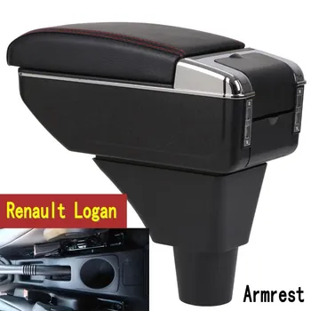 Za Renault Logan armrest polje osrednji Trgovina vsebina škatla za Shranjevanje armrest polje s skodelico imetnika pepelnik USB vmesnik 2017