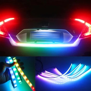 ANMINGPU 120mm 12V RGB Avto Zadaj Prtljažnik Rep Luči LED Trakovi Vključite Opozorilne Luči Avto Ustavi Pridržuje Svetlobe Opozorilo Rep Zavore Lučka