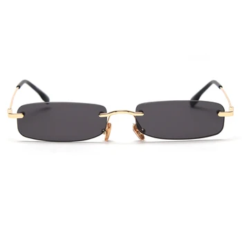 Peekaboo retro rimless sončna očala kvadratnih moških niansirane barve mala sončna očala za ženske do leta 2020 uv400 poletje darilo kovinski dropship