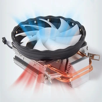Baker Heatpipe CPU Hladilnik za Aurora Svetlobe Hladilni Ventilator 90 mm z RGB LGA 2011 Heatsink Radiator