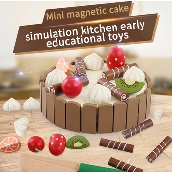 Lesene nevidno magnetno obsesivno igrača mini pecivo igrača za otroke, obsedena igrača simulacije igrače otroška igra hiša igrača za Otroke Božič darilo