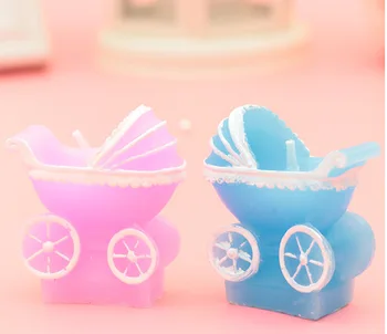 50 kos srčkan Mini Ustvarjalne Voziček Baby Rojstni dan Sveča Otrok Voziček Baby Prevoz Sveča Cupcake Torto Pokrivalo Stranka Dekoracijo Ponudbe
