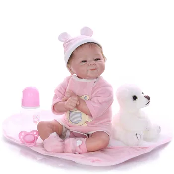 43 cm Veren Bebe Rodi Punčko Realne dvojčka fant dekle novorojenčka živ baby Mehki Silikonski Prerojeni lutke igrače Za Otroka rojstni dan Gif