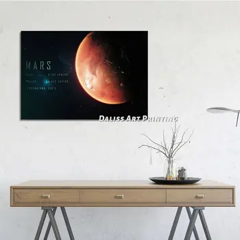 Platno kozmos MARS Slike Doma Dekoracijo Slike Plakat HD Natisne Wall Art Modular Dnevna Soba Uokvirjena