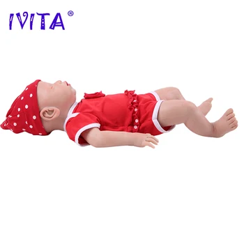 IVITA WG1514 46 cm 2972g Visoko Kakovostnega Silikona Novorojenčka Lutke za Celotno Telo, Silikonski Prerojeni Baby Doll Božični Igrače za Otroke