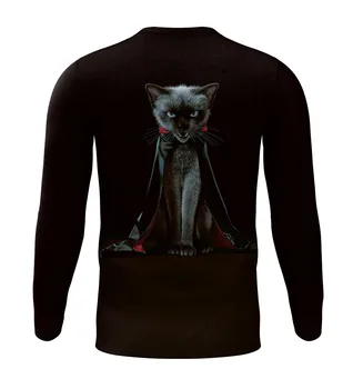 Pomlad Jesen 3D MAČKA T-shirt Priložnostne Tiger majica s kratkimi rokavi Moški z Dolgimi rokavi Mehanske zabavne majice Punk Natisnjen Tshirt Smešno Rock
