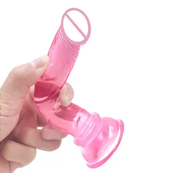 Super Mehka Majhen Vibrator Sesalni Mini Vibrator Analni Čep Umetni Penis Odraslih Jelly Dildos Sex Izdelki Za Ženske