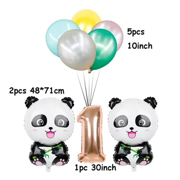 1 nastavite Gozd Gozd Temo Srčkan Živali, Baloni Rakun Fox panda Happy Birthday Party Okraski Otroci Korist Baby Tuš