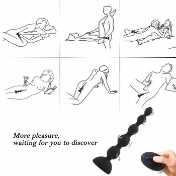 Vibracijska Analne Kroglice Z Daljinskim Upravljalnikom Prostate Massager Z 10 Vibracijska Analni Usposabljanje Butt Plug Vibrator Adult Sex Igrače