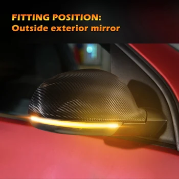 Dinamičen Zavoj Signal Led Rearview Mirror Lučka za Volkswagen Golf Jetta 5 Mk5 Passat B5.5 B6 Eos