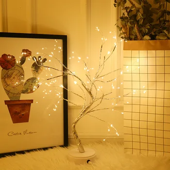 LED Nočna Lučka Pearl Bonsaj Tabela Dotik Drevo Svetlobe, Gypsophila Svetlobe Varčevanje z Energijo Svetilke Doma Stranka Poroko Božični Okraski