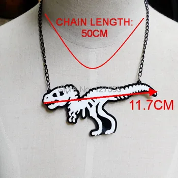 6pcs/veliko novih prihoda modni nakit dodatki hiphop akril okostje dinozavra zmaj ogrlice za ženske