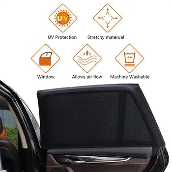 2pcs Auto sončnega UV Zaščito Vozila Avto Dežnik Trajno Okno Zajema 125*55