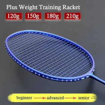 Professional Plus Tehta 120 g/150 g/180 g/210g Usposabljanje Ogljikovih Badminton Lopar Nanizani Torbe Športne Loparji Padel Z Sile Lopar