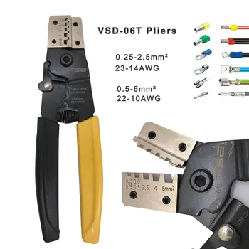 VSD-06T 0.25-2.5mm23-14AWG 3 V 1 robljenjem orodja mini-tip self-nastavljiv robljenjem klešče multi orodje Ohišje tip posebna objemka