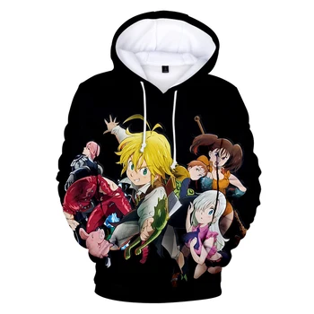 Novih Sedem Smrtnih Grehov Meliodas 3dhoodies Majica Moški/ženske Anime Priložnostne Hoodie Moda Priljubljena Jeseni Hoodies Oblačila