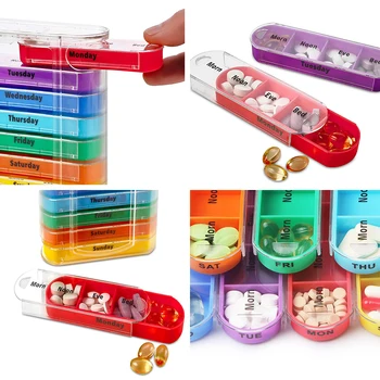 Novo 7 Dni Tabletke Primeru Tablet Razvrstilnik Medicine Tedensko Organizator Škatla Za Shranjevanje Posode Organizator Prenosni Mini Tabletke Box Vroče Prodaje