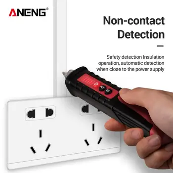 12-1000V Inteligentni brezkontaktno Pero Alarm Napetost IZMENIČNEGA toka Detektor Meter Tester Pero Senzor Tester