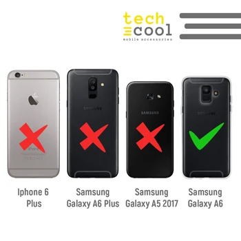 FunnyTech®Stojalo ohišje za Samsung Galaxy A6 Silikonski 2018 L Frase 