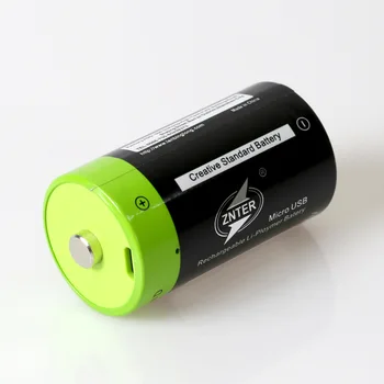 ZNTER 2pcs D velikost 6000mAh Litijeva Baterija Bateria 1,5 v 6000mAh Baterija za ponovno Polnjenje Večnamensko Li-polymer with usb kabel
