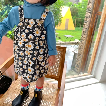 Otroci, Oblačila, Dekleta Obleke Japonski Srčkan Pastorala Jeseni Baby Girl Oblačenja Zanko Cvetlični Brezrokavnik Obleka